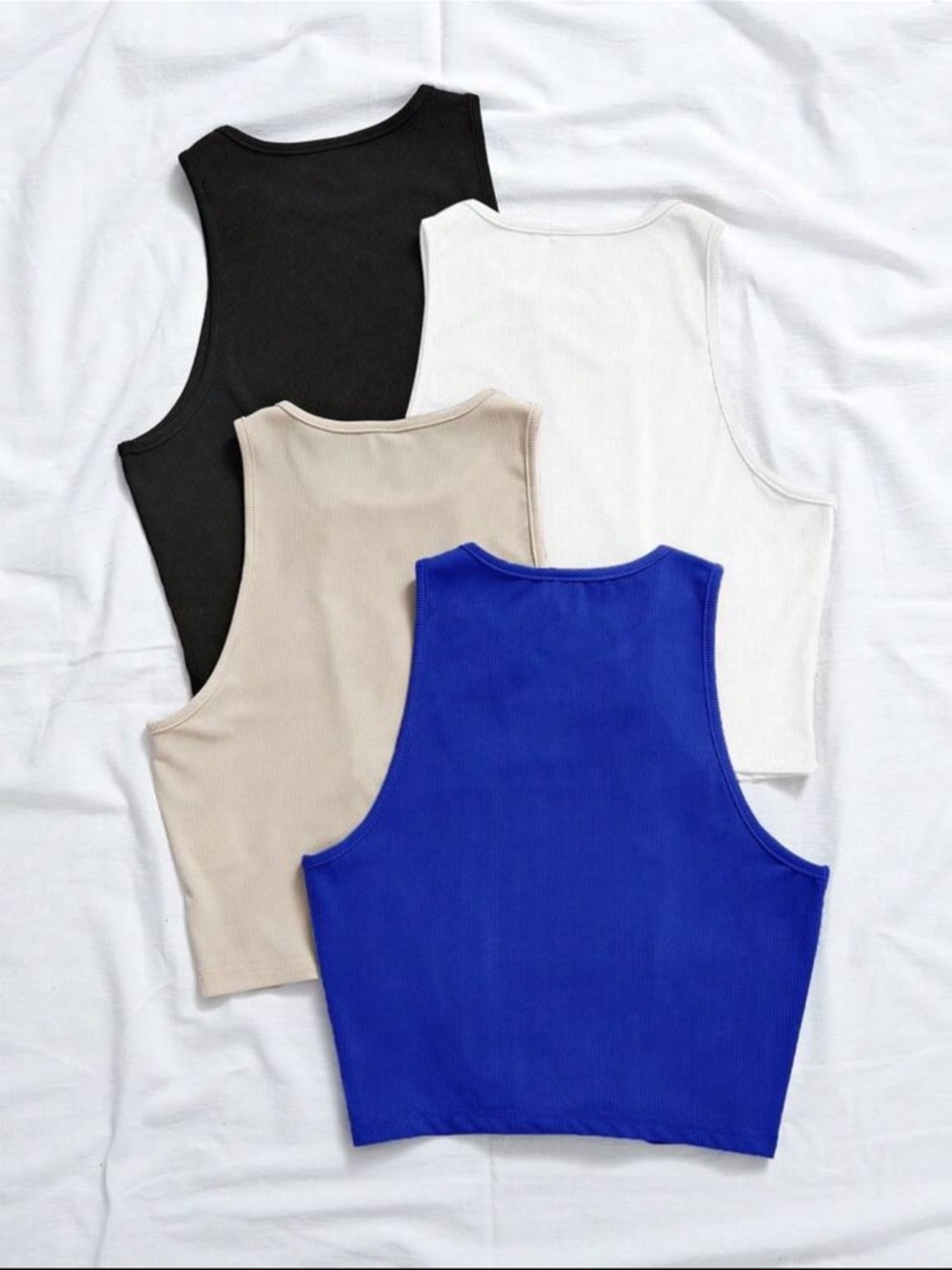 4 Pk Ribbed Tank Top - Picture 2 of 9